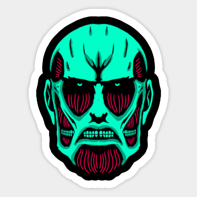 Colossal Titan Illustration - Attack On Titan - Sticker | TeePublic